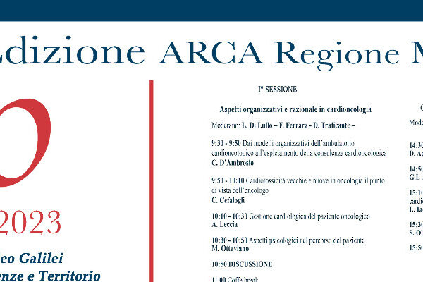 “On Cardio scelte condivise in Cardioncologia”. 10 Giugno 2023 – Aula UNIMOL – Pesche (IS). Assegnati 6 (sei) crediti ECM per TSRM; TSLB; Tecnico di fisiopatologia cardiocircolatoria e perfusione cardiovascolare; Medico Chirurgo (Tutte le discipline) ed Infermiere.