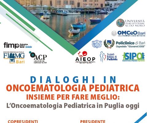 “Dialoghi in oncoematologia pediatrica”. Bari 09.11.2024. Assegnati 8 (otto) crediti ECM.